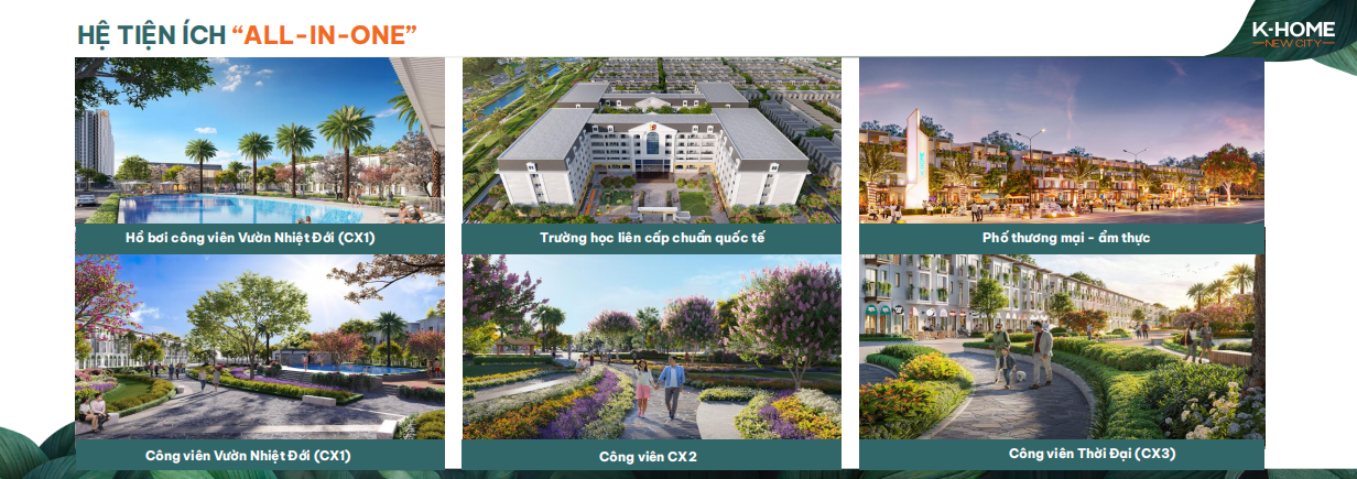 Tiện ích nội khu dự án k-home new city