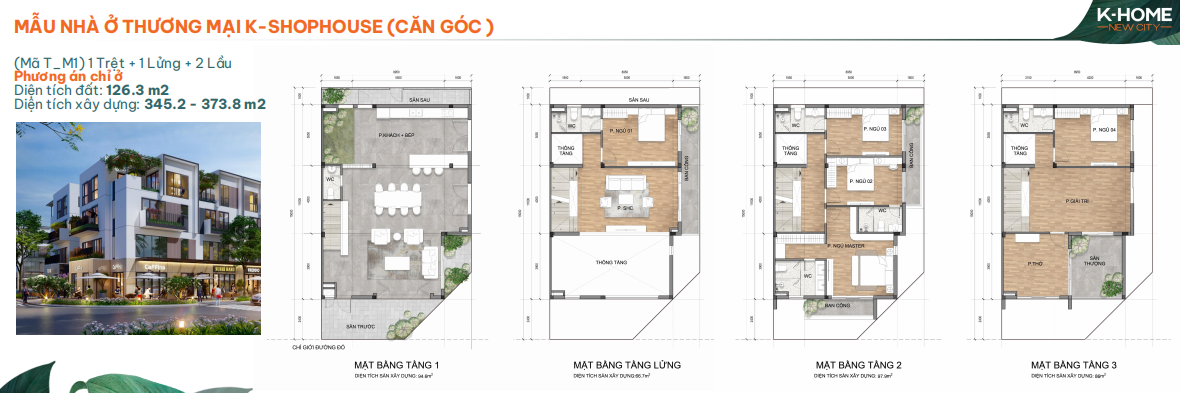 Thiết kế nhà thương mại K-home new city